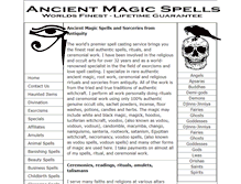 Tablet Screenshot of ancientmagicspells.com